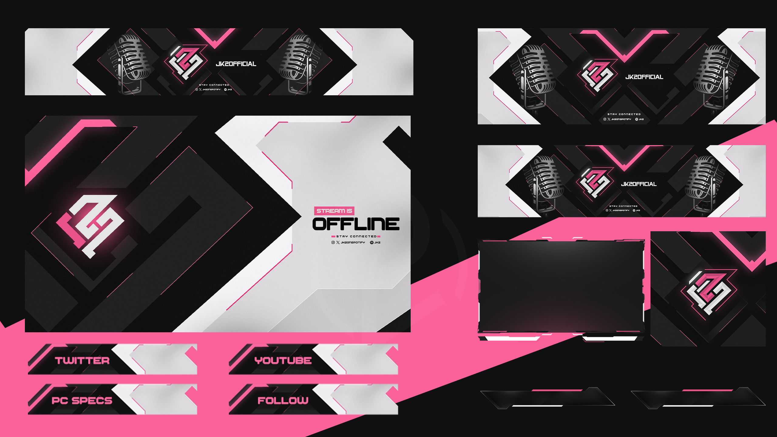 Example of Animated Stream Overlay Design Package