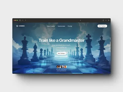 Design Roast - Chesski ai artificial intelligence chess chess game dally design hero hero section landing page midjourney roast ui web design