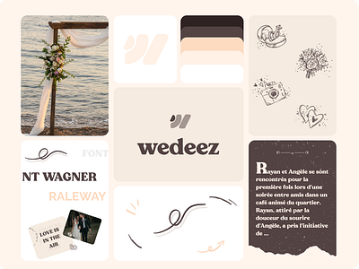 Branding wedeez - wedding branding design graphic design logo minimalist ui website