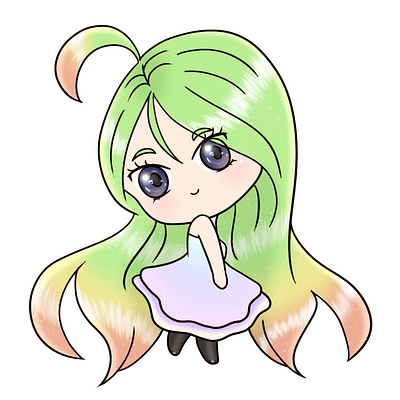 Original Chibi Character - OLIVIA design graphic design illustration