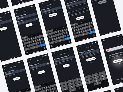 Mobile Onboarding UI Design android app design ios mobile mobile app onboarding registration reset password sign in sign up ui ui design ux design