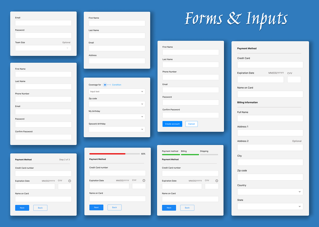 Forms & Inputs by Mahfuz rahman on Dribbble