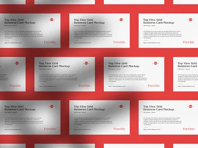 Free Grid Business Card Mockup business card mockup