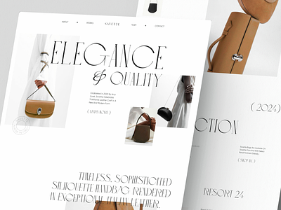 Savette - Luxury Bag Website Design bag branding company company profile fashion international landing page layout luxury minimalist ui ui design uidesign ux web design web layout webdesign website website design website layout