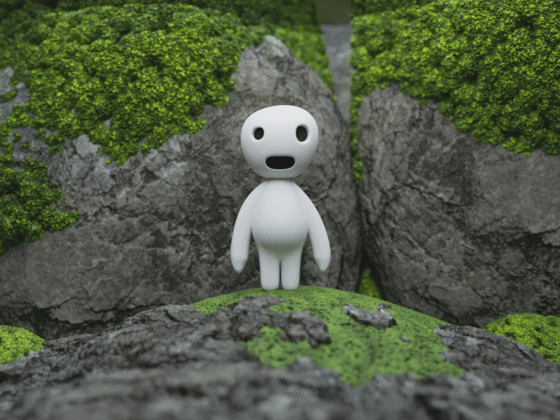 Kodama 3d anime character kodama mononoke spirit