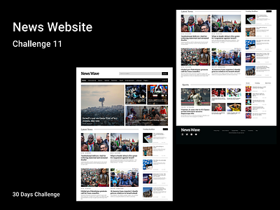 News Website Home Page ui