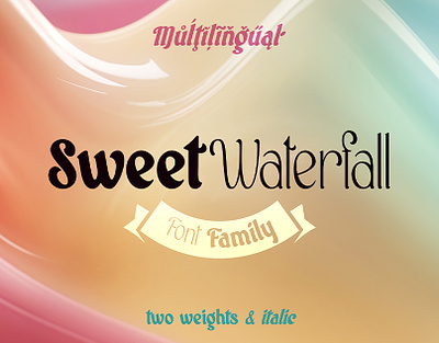 Sweet Waterfall Font calligraphic calligraphy font ink script
