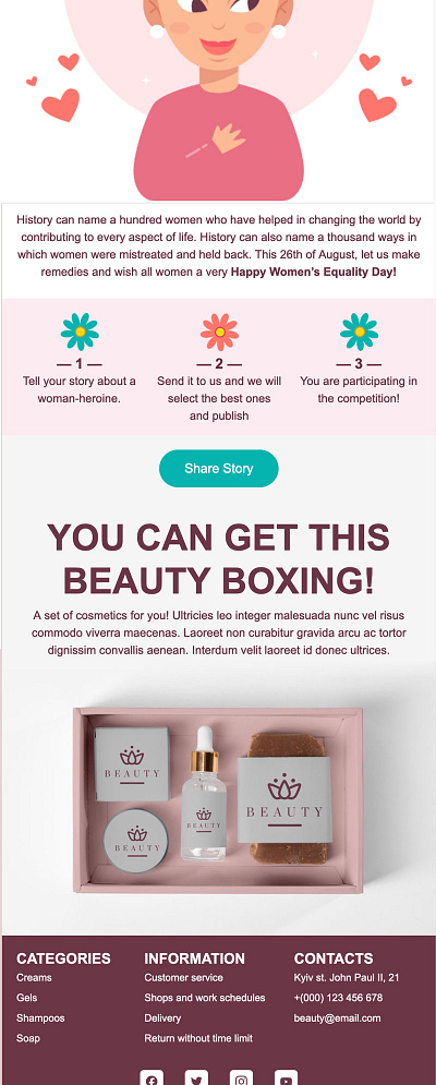 Email Campaign for Beauty Brand beauty brand branding digital marketing email campaign email marketing email marketing design online marketing web design