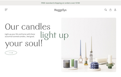 Huggelys | E-commerce web design design typography ui