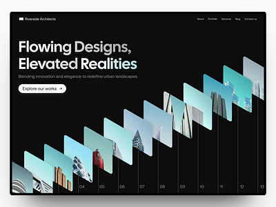 Riverside Architects - Website Design architecture branding design firm graphic design landing page studio ui web design website