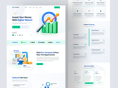 Bitrader - Crypto, Stock and Forex Trading Business Template branding graphic design landing page the tork thetork tork ui ui ux design ui design web design website case study