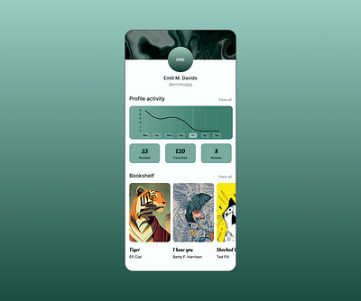 User profile app design illustration logo ui ux