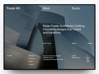 Foster AD - Architecture Website architecture branding design firm graphic design landing page studio ui web design website