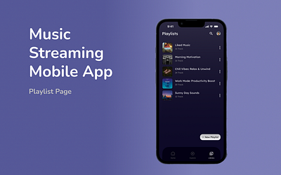 Music Streaming - Playlist Creation Page ui