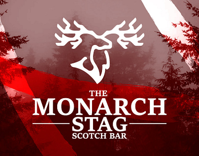 Monarch Elk Logo animal logo bar logo deer logo elk logo logo design monarch stag nature logo scotch logo