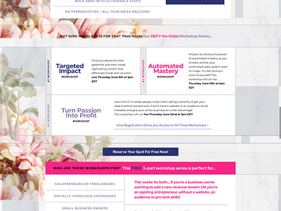 Sales Page & Funnel for Coach/Consultant Workshop branding design digital marketing ecommerce funnel gorgeous gohighlevel highlevel online info store online marketing sales funnel sales page seo web design web marketing website design workshop