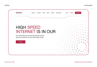 CityNet | Landing page design ui