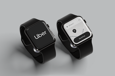 Uber Watch App Design blackandwhite branding clean graphic design minimalism ui ux watch