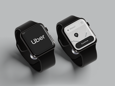 Uber Watch App Design blackandwhite branding clean graphic design minimalism ui ux watch