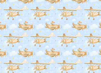 Fun in the air - Illustrated pattern design modern pattern design surface pattern