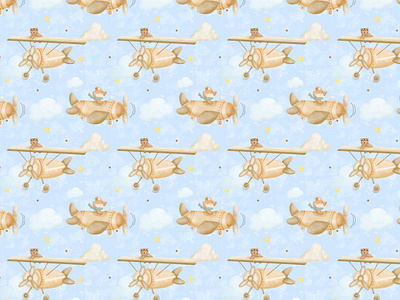 Fun in the air - Illustrated pattern design modern pattern design surface pattern