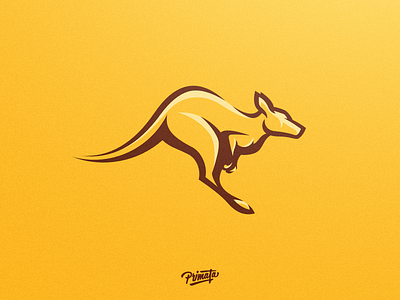 Kangaroo animal australia branding design illustration jump kangaroo logo mascot sportlogo vector
