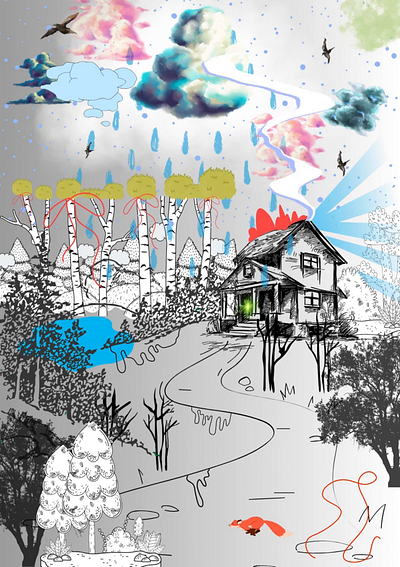 Digital Collage: The House animation arts and digital branding creative work graphic design logo motion graphics northernbc ui visual arts