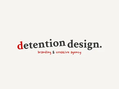 detention design, creative agency brand design branding creative agency design designer graphic design logo logo design