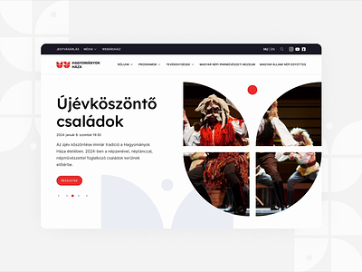 UI design for House of traditions of Hungary branding freelancer project graphic design hungarian art hungarian design logo menu design menu ux motion design motion graphics multi level menu ui uiux ux design