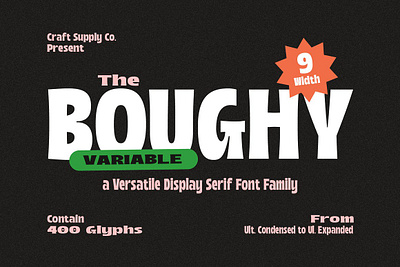 Boughy - Font Family 9 Fonts bold branding classy feminime font logo luxury modern retro serif vintage