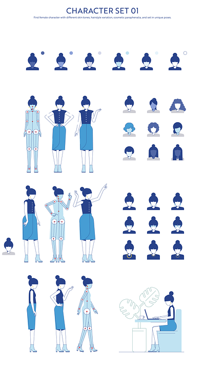 character set characters design illustration people retro style styletest ui vector website