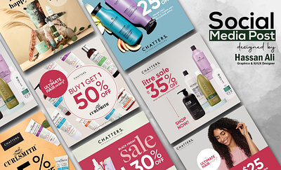Social Media Designs for Beauty Products Brand advertising banner branding design graphic design graphic designer hair salon marketing product design skin hair salon skin skin cares skin hair salon social media post socialmedia ui