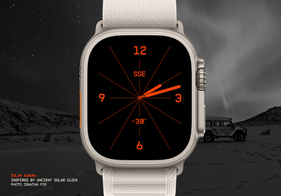 Solar Aurora apple watch ultra explorer watch face graphic design minimalistic watch face ui watch face