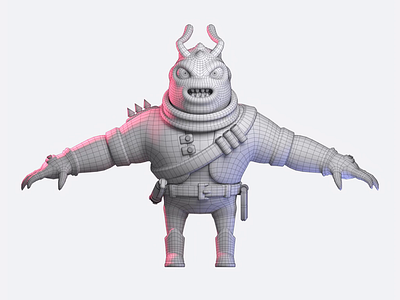 Zoidian 3d alien blender monster zbrush