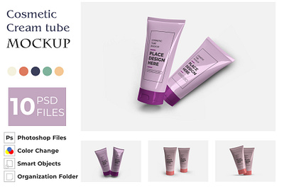 Cosmetic Cream Tube Mockup beauty mockup cosmetic cosmetic mockup mockup design