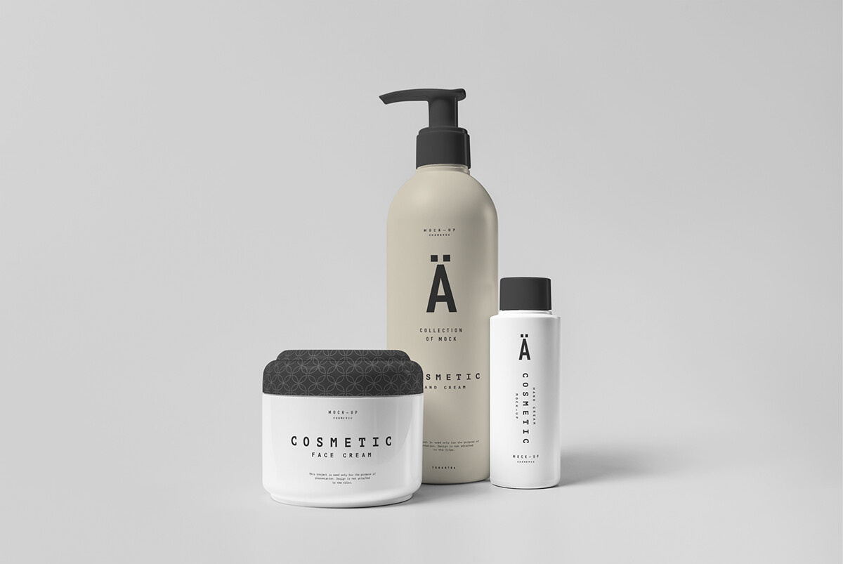 Cosmetic branding graphic design logo packaging ui