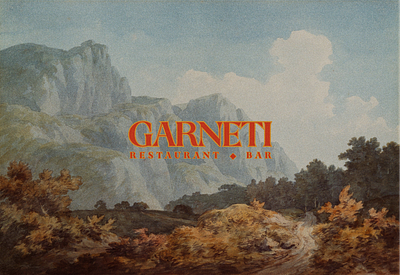 Garneti - Restaurant & Bar Branding banner branding graphic design restaurant vintage