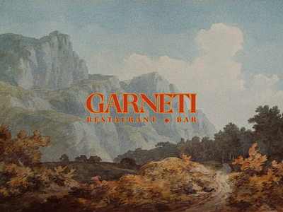 Garneti - Restaurant & Bar Branding banner branding graphic design restaurant vintage