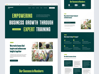 Business Consulting Website business business development business optimization clean consultation consulting corporate green home page landing page management services startup teambuilding training typography ui ux web design website