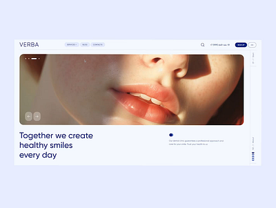 VERBA - Website animation branding clinic dental dental clinic figma smile specealists tooth ui ux uxui webdesign website