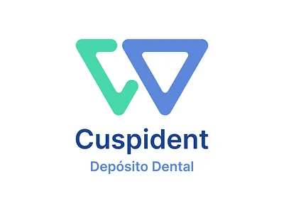 Cuspident, depósito dental branding clean clinic cusp dental dentist dentistry deposit doctor fresh graphic design health logo modern odontology oral orthodontist triangle visual identity