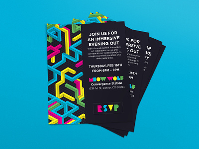 Event Invitation bright colorful design flaks studio flaksstudio illustration invitation