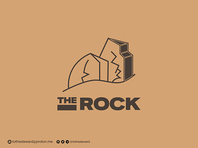 🔰THE ROCK - Logo Exploration 2024 combination mark graphic design logo vector