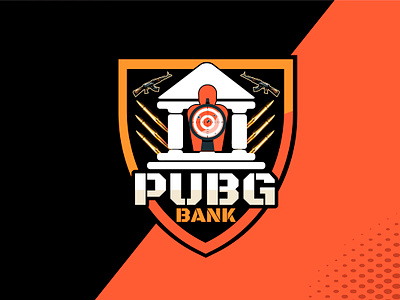 PUBG Bank Logo Design with Logo Animation | Gaming Logo brand identity design gaming logo gaming logo animation gaming logo design illustration mini design motion graphics pubg bank logo pubg game pubg game logo pubg gaming pubg logo pubg team