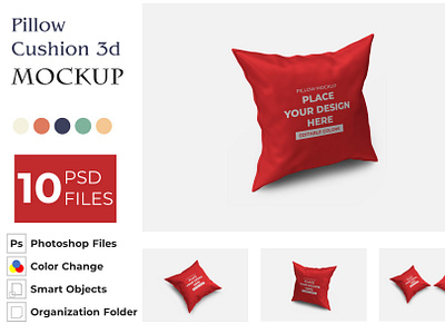 Pillow Cushion 3d Mockup pillow pillow 3d pillow mockup