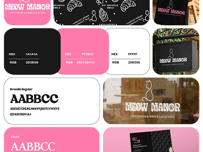 Meow Manor Cafe brandboard branddesigner branding dbmeowmanor designerbriefs graphic design illustrator