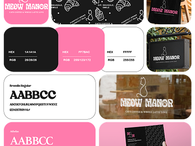 Meow Manor Cafe brandboard branddesigner branding dbmeowmanor designerbriefs graphic design illustrator