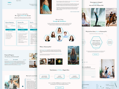 HarmonyFit | Fitness Program landingpage adaptive fitness graphic design landing page landing page for fitness program sport uiux webdesign website