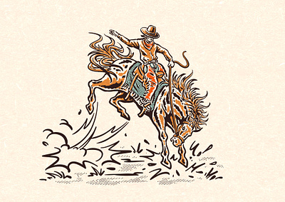 Western Illustration badge design brand identity cattle brand cowboy cowgirl vintage illustration vintage logo western saloon wild western