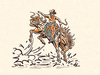 Western Illustration badge design brand identity cattle brand cowboy cowgirl vintage illustration vintage logo western saloon wild western